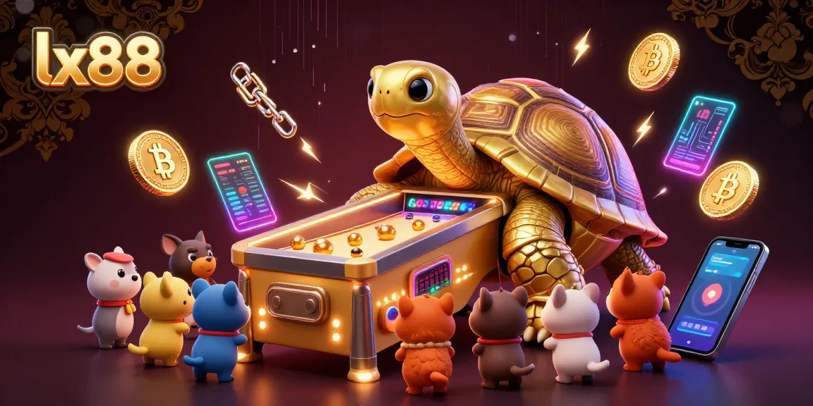 Experience energetic gameplay with lx88 in an ultra-detailed digital casino scene featuring a golden tortoise.