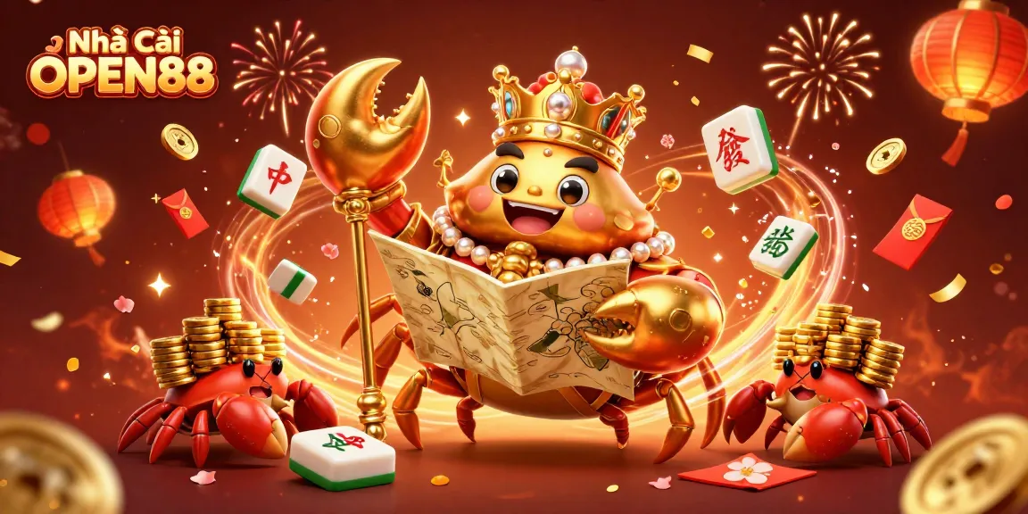 Experience the excitement at Nhà Cái OPEN88 with an extraordinary 3D casino-themed illustration highlighting unique gaming elements.