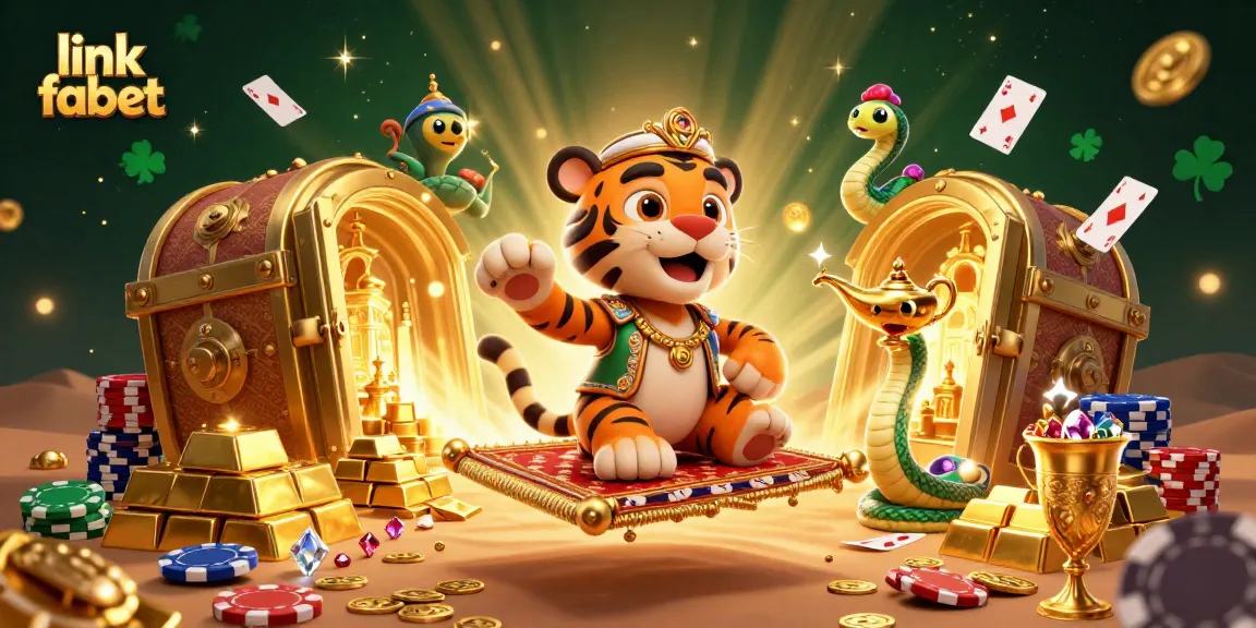 Play and win exciting prizes at link fabet with magical casino elements in a vibrant 3D scene.