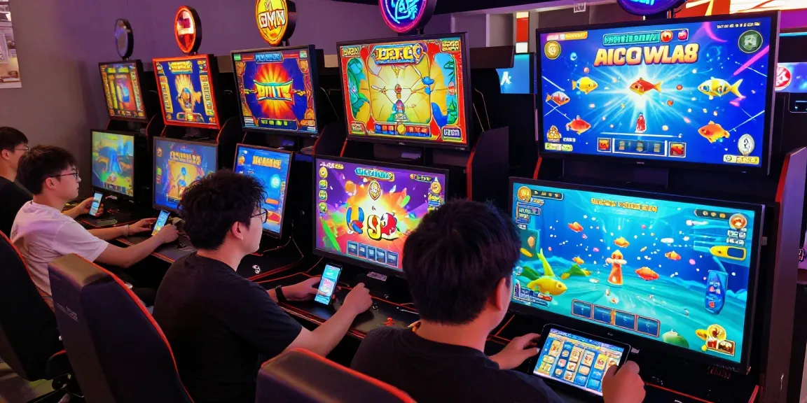 Players enjoying games at HIT CLUB platform, showcasing vibrant slot machines and activities.