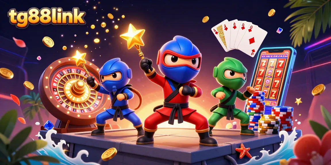 Experience thrilling action with tg88link as colorful chameleons engage in dynamic gambling fun amidst cascading treasures.