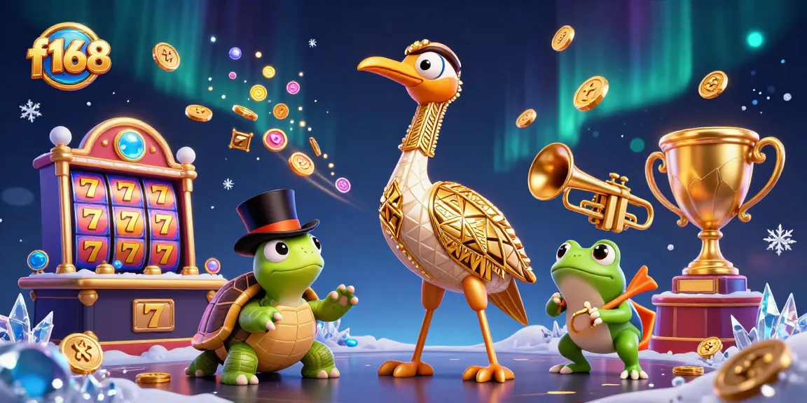 Experience the excitement of f168 with vibrant slots and jackpots in a dynamic casino scene.