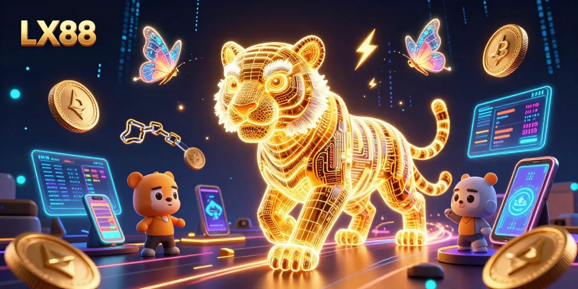Play at LX88's immersive digital casino powered by neon-wireframe elements and crypto themes.