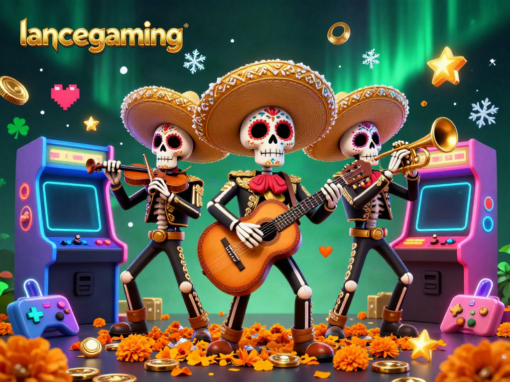 Bet with lancegaming featuring a vibrant mariachi band amidst casino gaming elements, showcasing excitement and cultural richness.