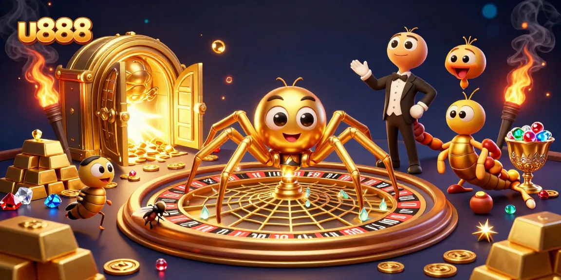 Place your bets at u888 casino, featuring vibrant 3D characters and gold-rich gaming elements.