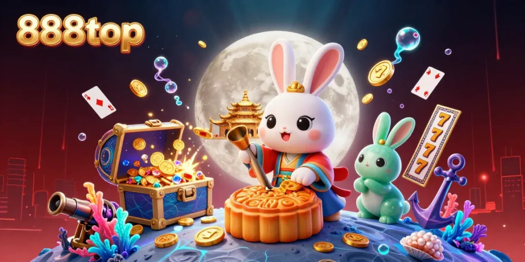 Engage in thrilling gameplay action with 888top's rich gambling scenes featuring colorful casino elements.